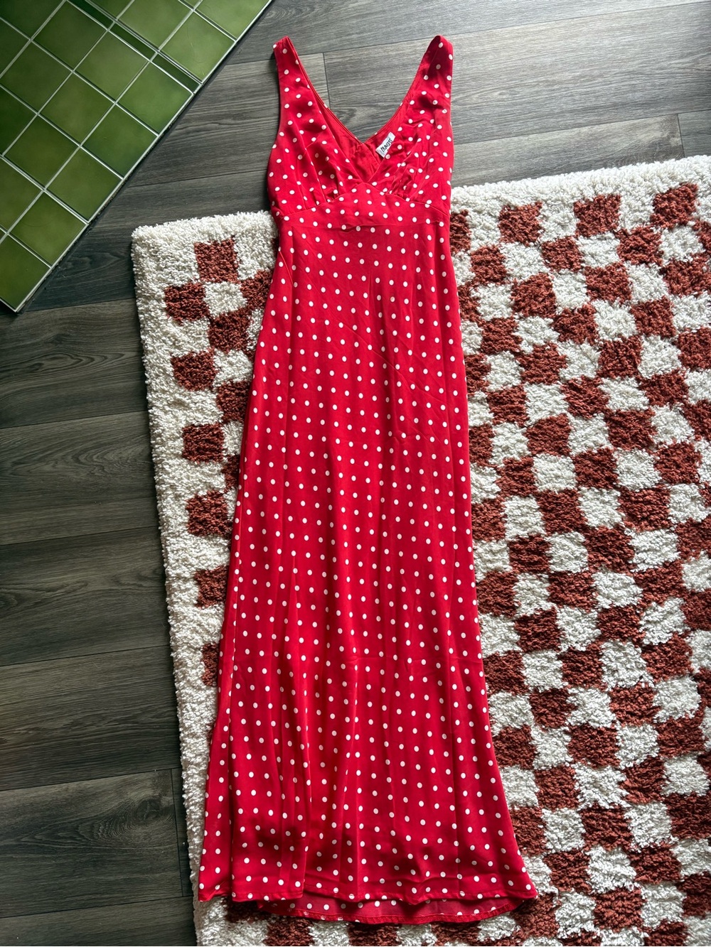 Princess Polly Nellie Maxi Dress Red Polka Dot - Picture 5 of 11